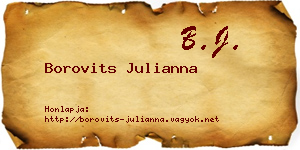 Borovits Julianna névjegykártya