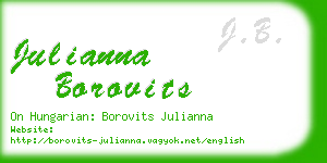 julianna borovits business card